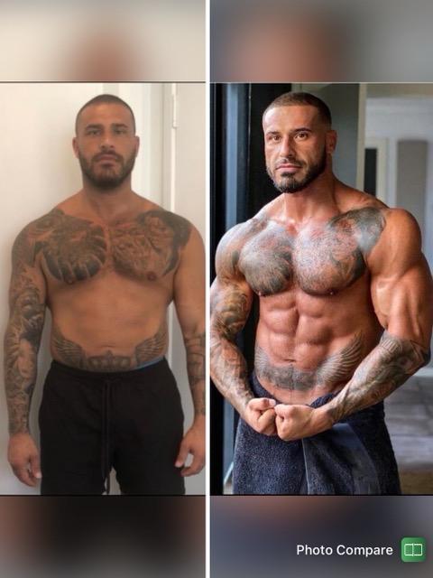 Before and after transformation